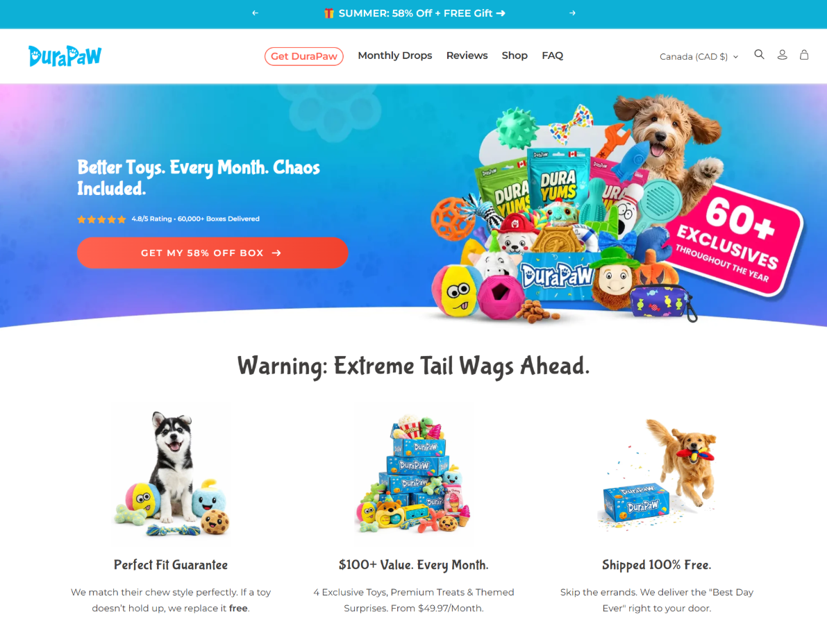 DuraPaw website preview