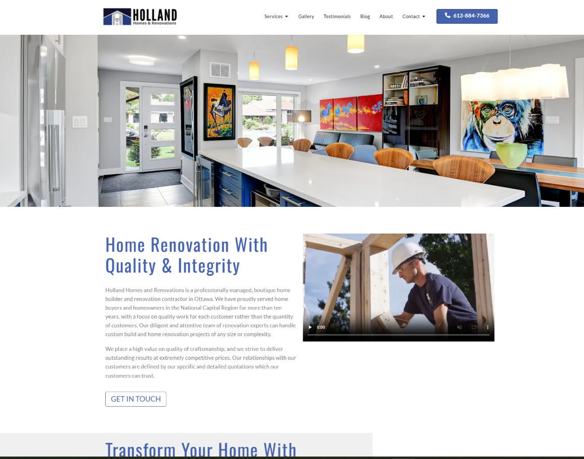 Holland Renos website preview