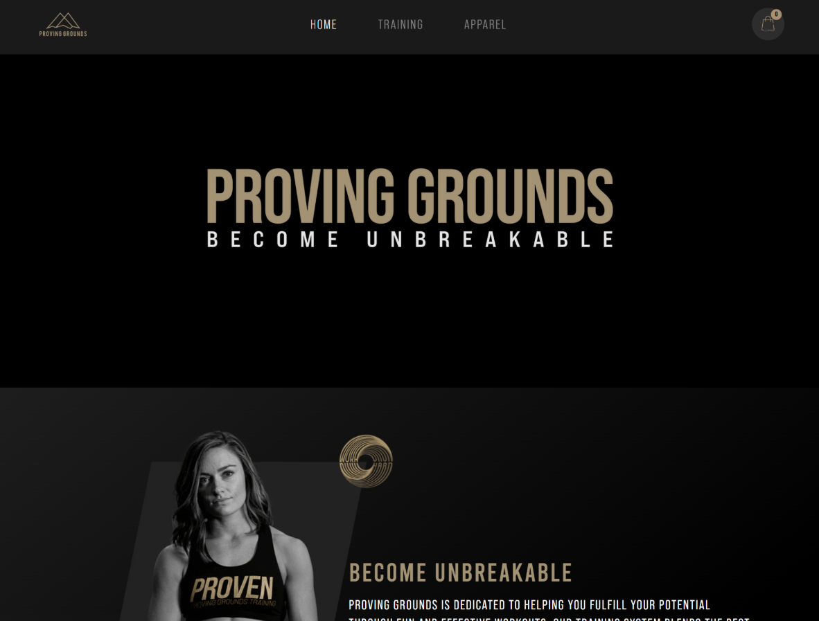 Proving Grounds Training website preview